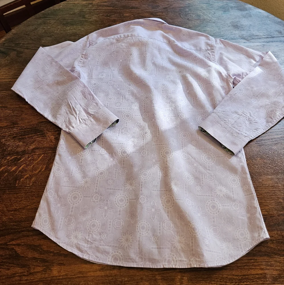 Jared Lang Men's Purple Patterned Sz2 - Picture 6 of 10